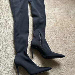 Elegant Black Stiletto Boots